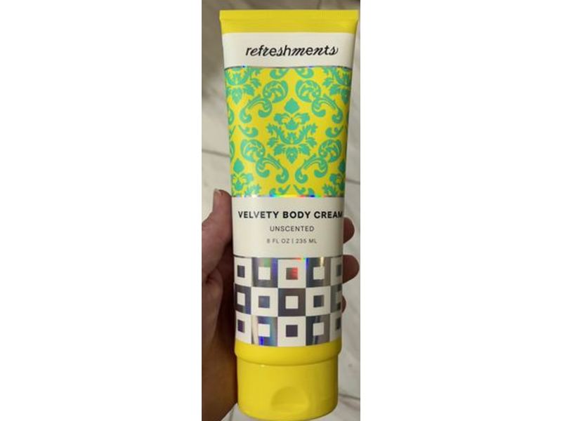 Refreshments Velvety Body Cream, Unscented, 8 oz/235 mL