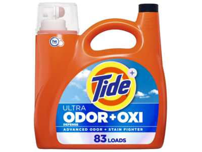 Tide Ultra Odor + Oxi Defense Advanced Odor + Stain Fighter, 83 Loads, 117 fl oz/3.45 L
