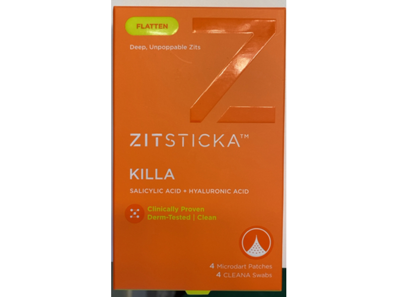 Zitsticka Killa Microdart Patches, Salicylic Acid + Hyaluronic Acid, 4 Count