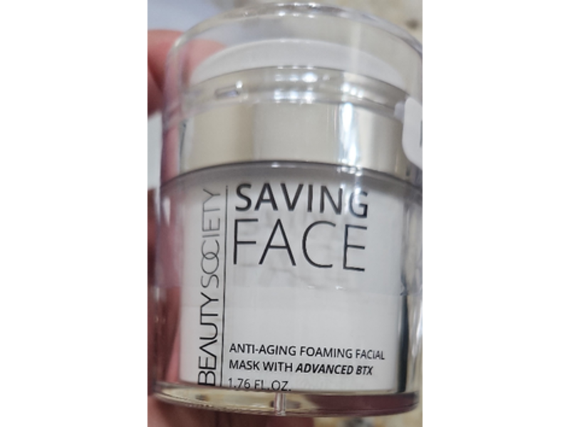 Beauty Society Anti-Aging Foaming Facial Mask, Save Face, 1.76 fl oz/50 mL