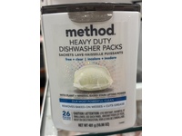 Method Heavy Duty Dishwasher Packs, Free & Clear, 16.96 oz/481 g, 26 Count - Image 3