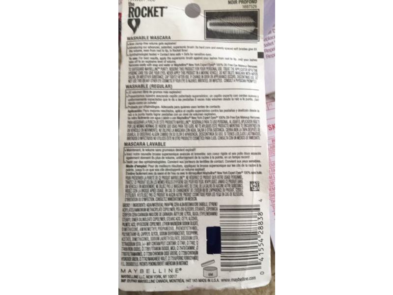Maybelline Volum' Express The Rocket Mascara, 400 Blackest Black, 0.3 fl oz
