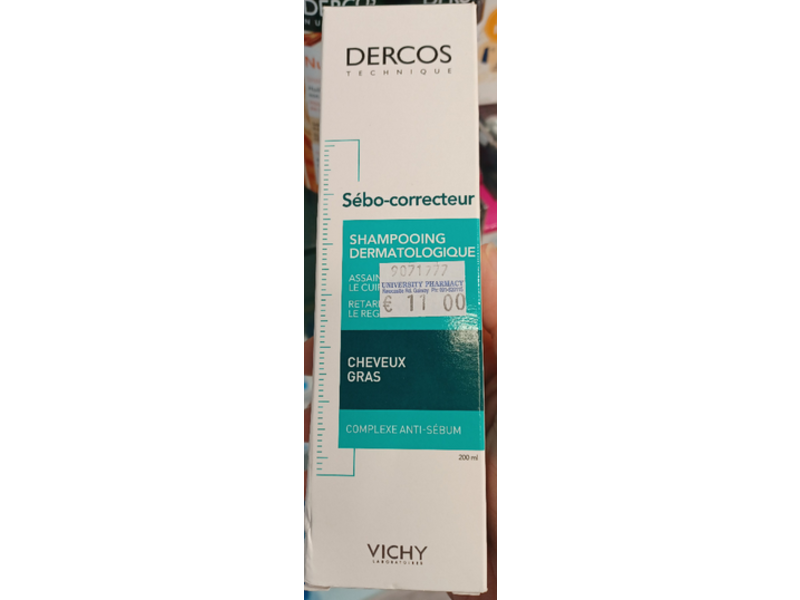 Vichy Dercos Technique Shampooing, Cheveux Gras, 200 mL