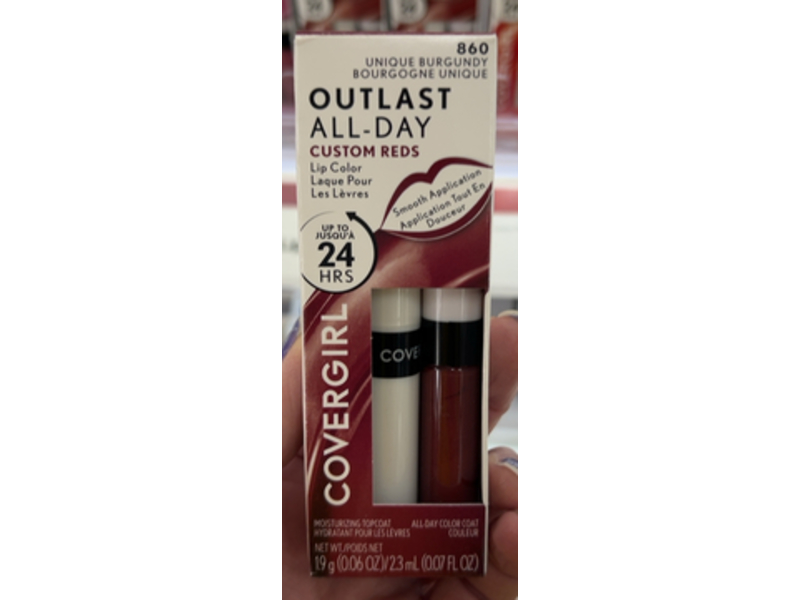 Covergirl Outlast All-Day Lip Color, Unique Burgundy, 2 Count, 0.006 oz/19 g