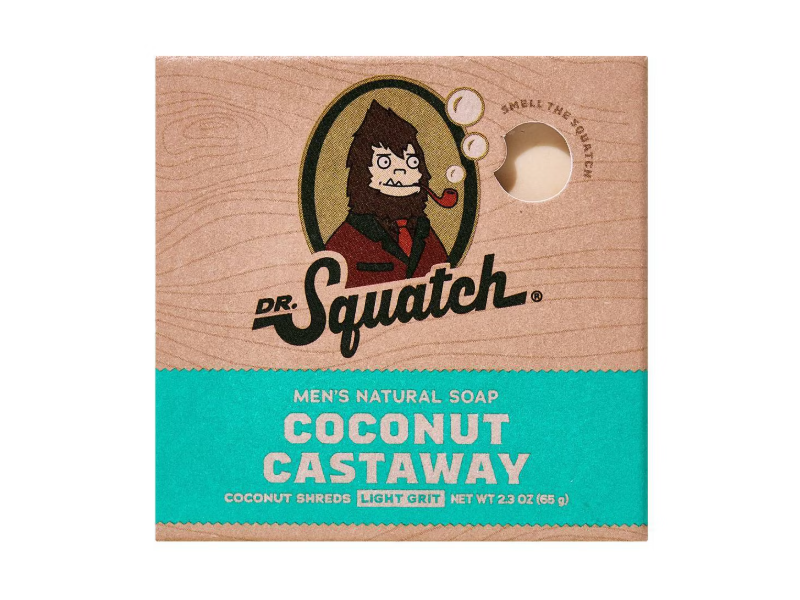 Dr. Squatch Men's Natural Soap, Coconut Castaway, 2.3 oz/65 g