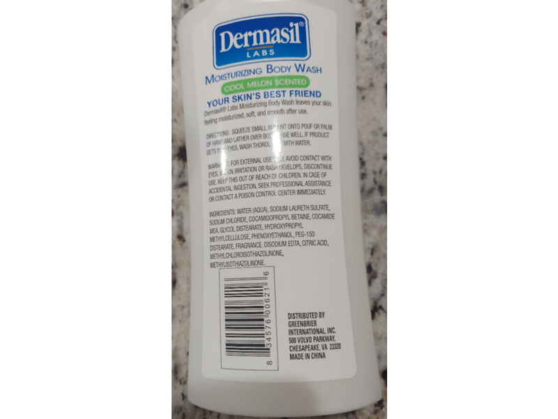 Dermasil Labs Moisturizing Body Wash, Cool Melon Scented, 15 fl oz/443 mL