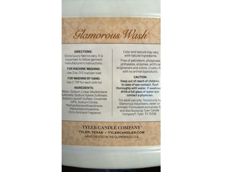 Tyler Candle Company Glamourous Wash Fine Laundry Detergent, Kathina, 907 g