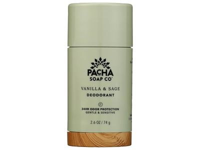 Pacha Soap Co Deodorant, Vanilla & Sage, 2.6 oz/74 g