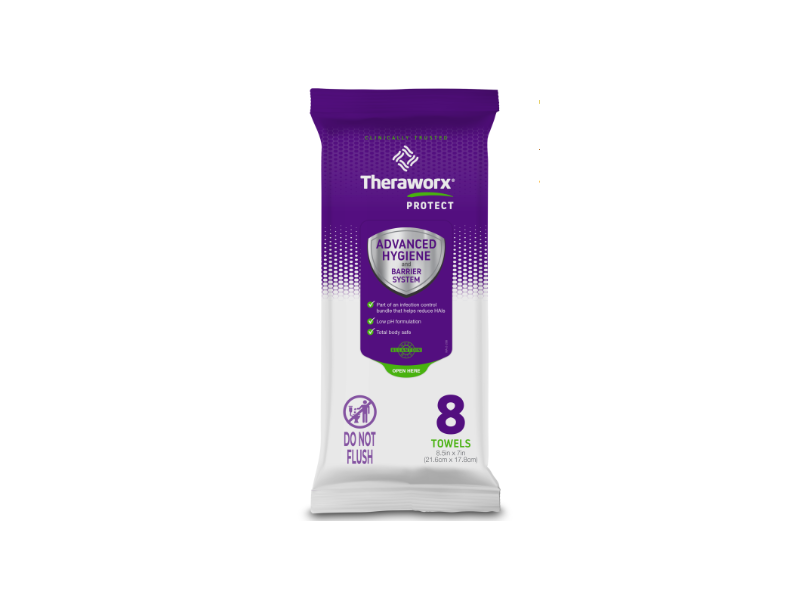 Theraworx Protect Advanced Hygiene & Barrier System Towels, 8 Count