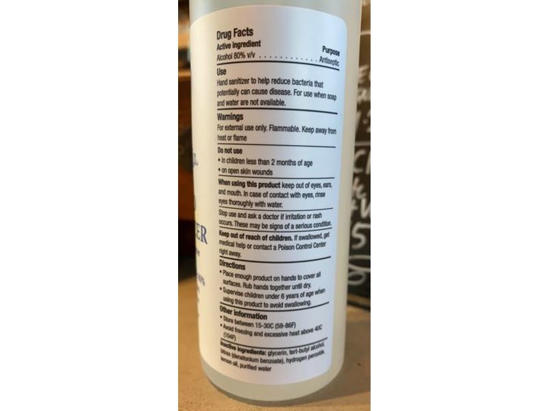 Fabrizia Hand Sanitizer, Real Lemon, 237 mL