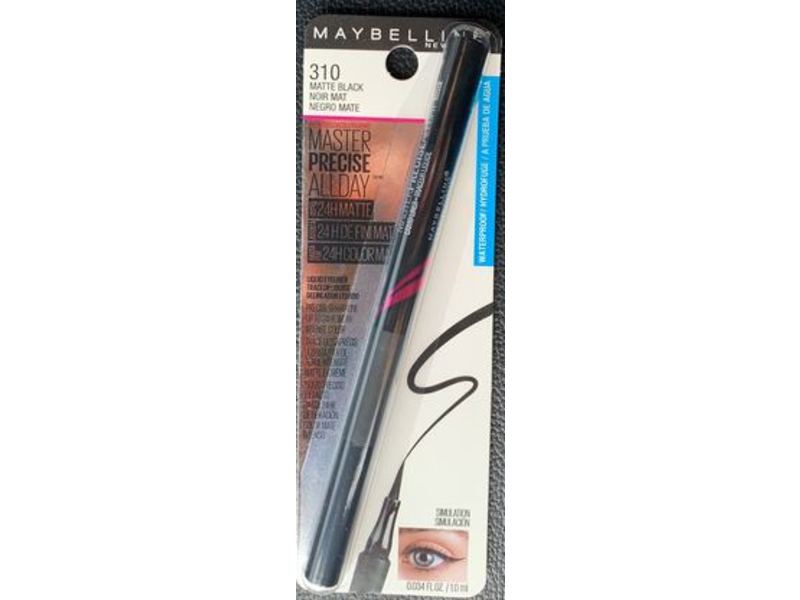 Maybelline New York Eye Studio Master Precise All Day Eyeliner, Matte Black, 0.034 fl oz