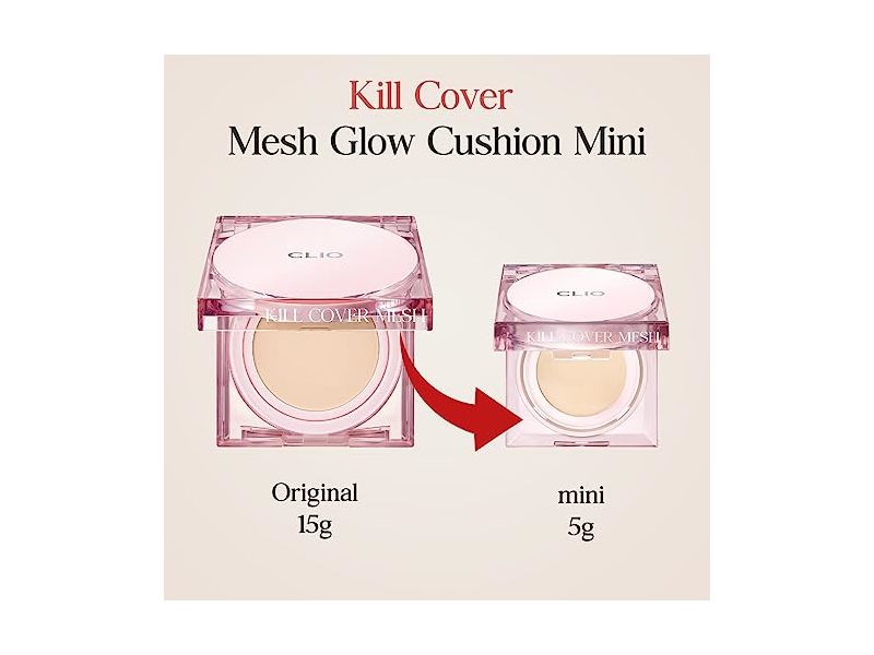 CLIO Kill Cover Mesh Glow Cushion, Glowing Coverage, Radiant Finish, (Mini, 5g, 4 GINGER) 15g
