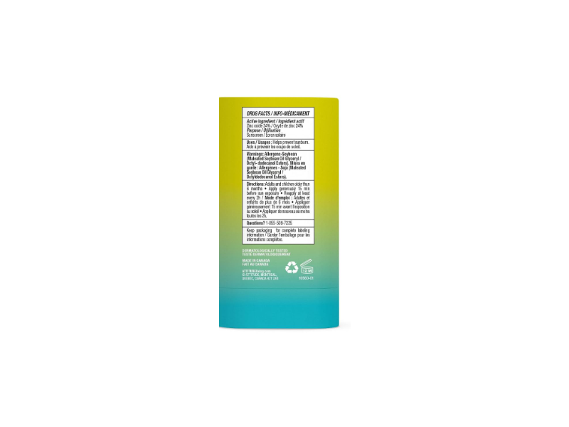 Attitude Mineral Sunscreen Face Stick, SPF 50+, Unscented, 0.53 oz/15 g