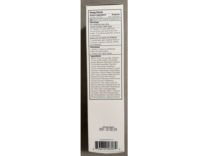 M.A.D Skincare Cleansing Gel, Salicylic Acid 2%, 6.75 fl oz/200 mL