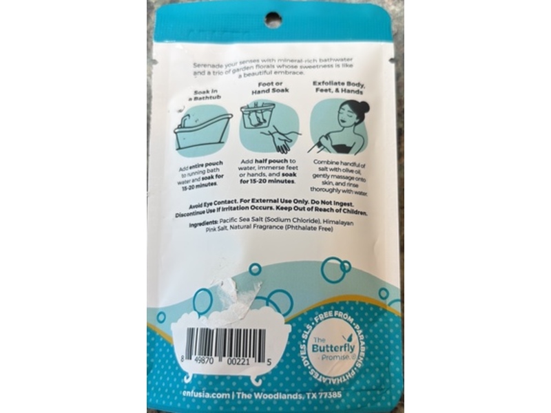 Enfusia Himalayan Blue Poppy Spa Bath Soak, Jasmine, Lily & Lilac, 2.5 fl oz/70 g