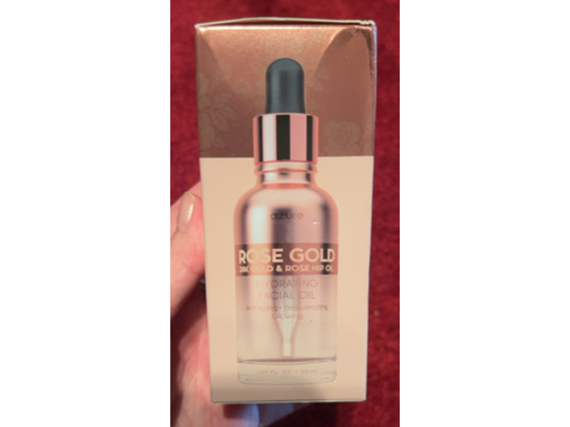Azure Hydrating Facial Oil, 24k Gold & Rose Hip Oil, 1.69 fl oz/50 mL