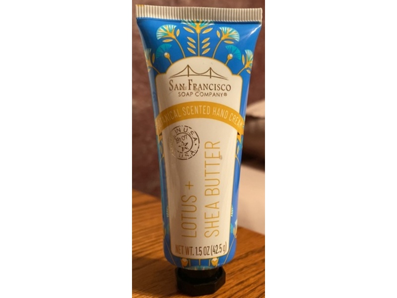San Francisco Botanical Hand Cream, Lotus+Shea Butter, 1.5 oz/42.5 g