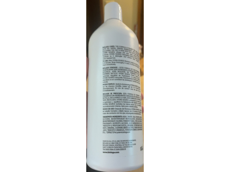 Biolage Hydra Source Detangling Solution, 33.8 fl oz/1 L