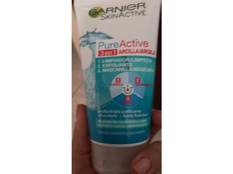 Garnier Skinactive Pure Active 3 In 1 Clay, 150 mL