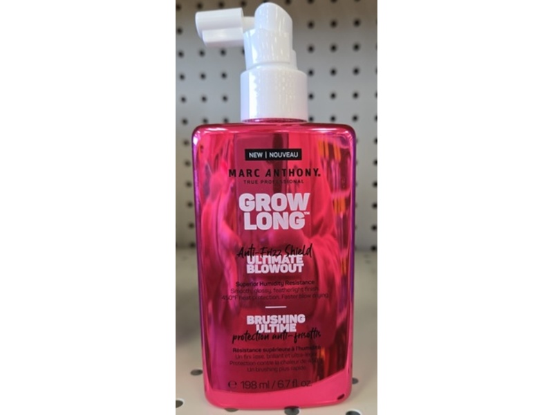 Marc Anthony Grow Long Ultimate Blowout + Brushing Ultimate Anti-Frizz Shield, 6.7 fl oz/198 mL
