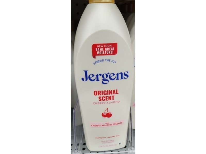 Jergens Original Scent Dry Skin Moisturizer, Cherry Almond, 22.6 fl oz/668 mL
