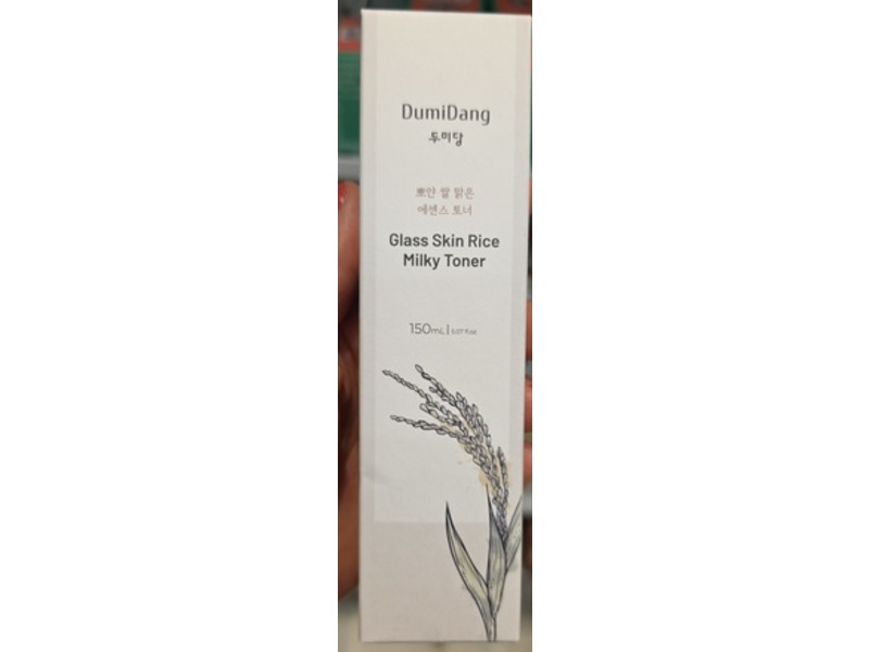 DumiDang Glass Skin Rice Milky Toner, 5.07 fl oz/150 mL