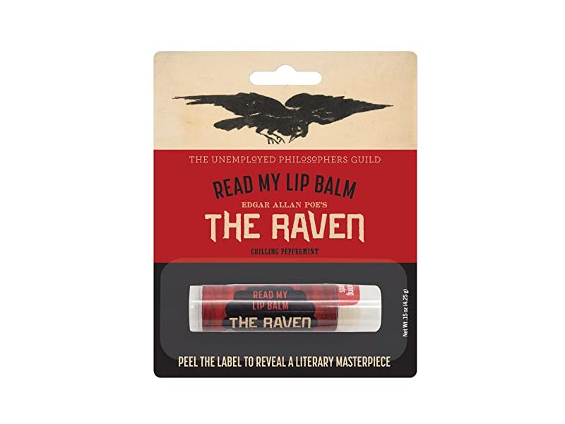 The Unemployed Philosophers Guild The Raven Read My Lip Balm, Chilling Peppermint, 0.15 oz/4.25 g