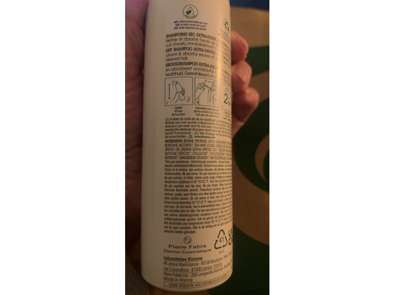 Klorane Dry Shampoo, Oat, 3.2 oz/150 mL
