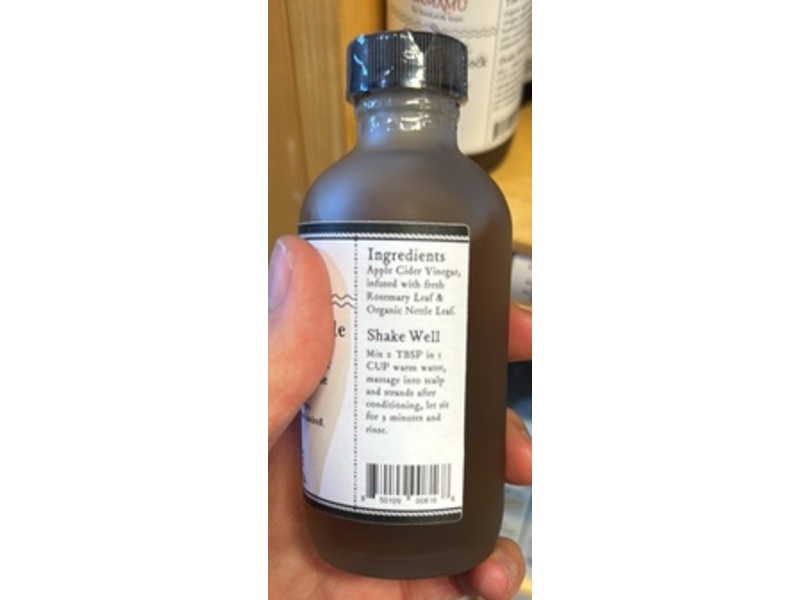 Calamus Infused Apple Cider Vinegar Hair Rinse, Rosemary & Nettle, 4 oz