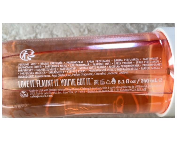 Sol De Janeiro Cheirosa Perfume Mist, 91, 8.1 fl oz/240 mL