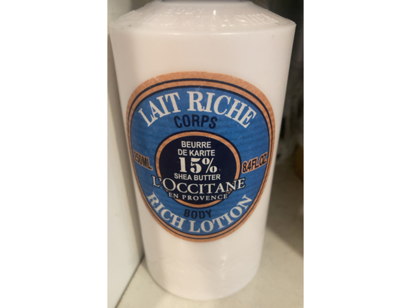L'Occitane En Provence Body Rich Lotion, 8.4 fl oz/250 mL