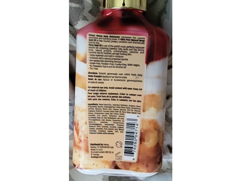 Hempz Herbal Body Moisturizer, Apple Cinnamon & Shortbread, Limited Edition, 2.25 fl oz/66 mL