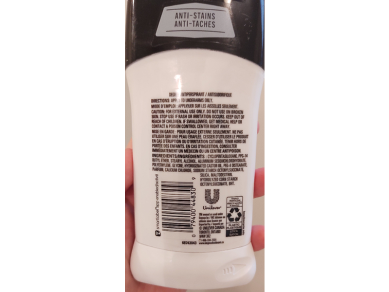 Degree Men Ultraclear Black + White Antiperspirant Stick, 76 g