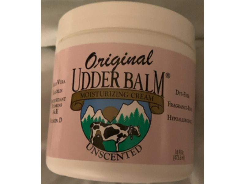 Original Udder Balm Moisturizing Cream, Unscented, 16 oz/454 g