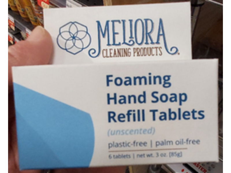 Meliora Cleaning Products Foaming Hand Soap Refill Tablets, Unscented, 6 Count
