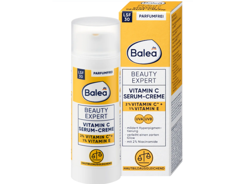 dm Balea Beauty Expert Serum, SPF 30, 2% Vitamin C + 1% Vitamin E, 50 mL
