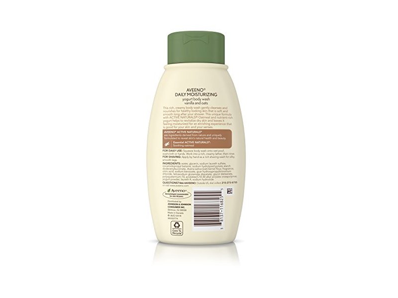 Aveeno Daily Moisturizing Yogurt Body Wash, 18 fl oz/532 mL
