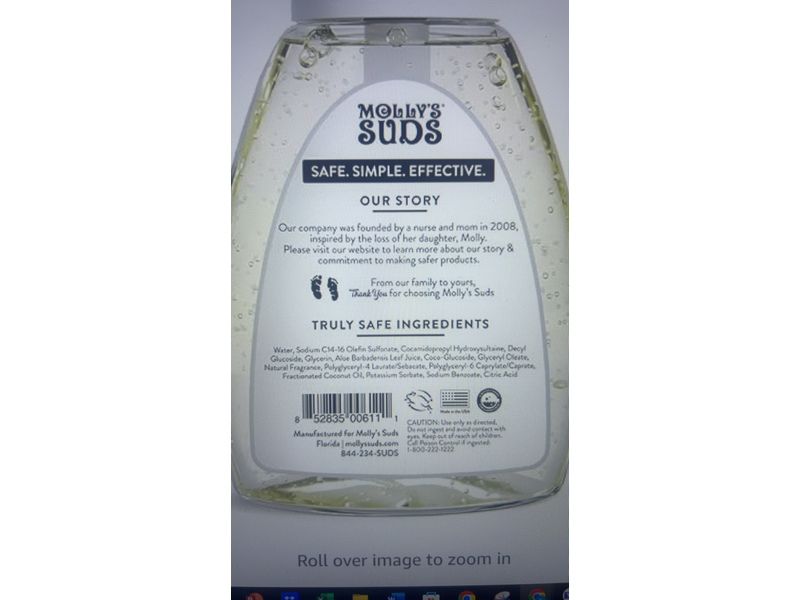 Molly's Suds Foaming Hand Soap with Aloe, 8.25 oz, Pack Of 3