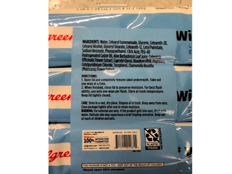 Walgreens Flushable Wipes, 12 Count