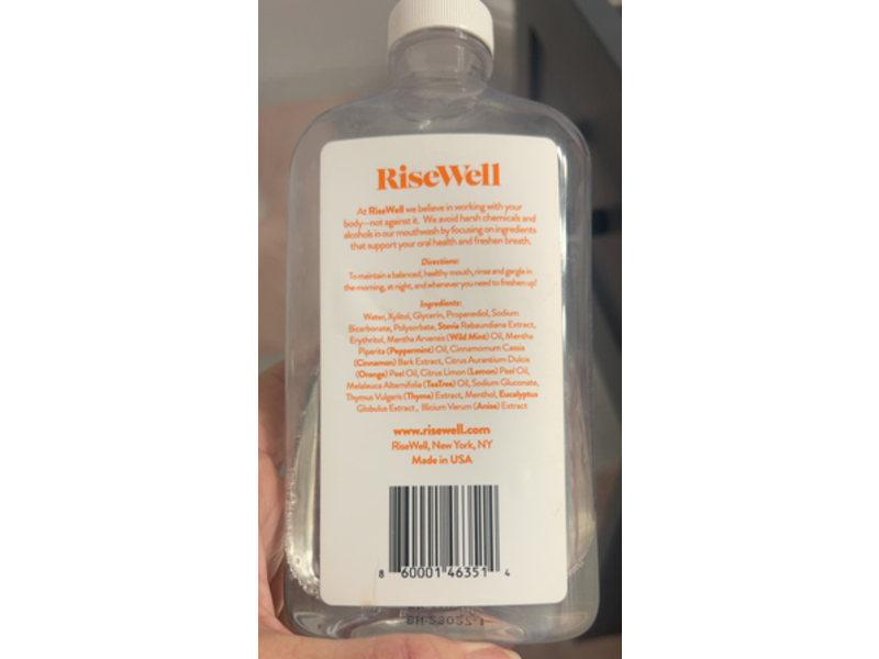 Risewell Balancing Mouthwash, Wild Mint, 16 fl oz/474 mL