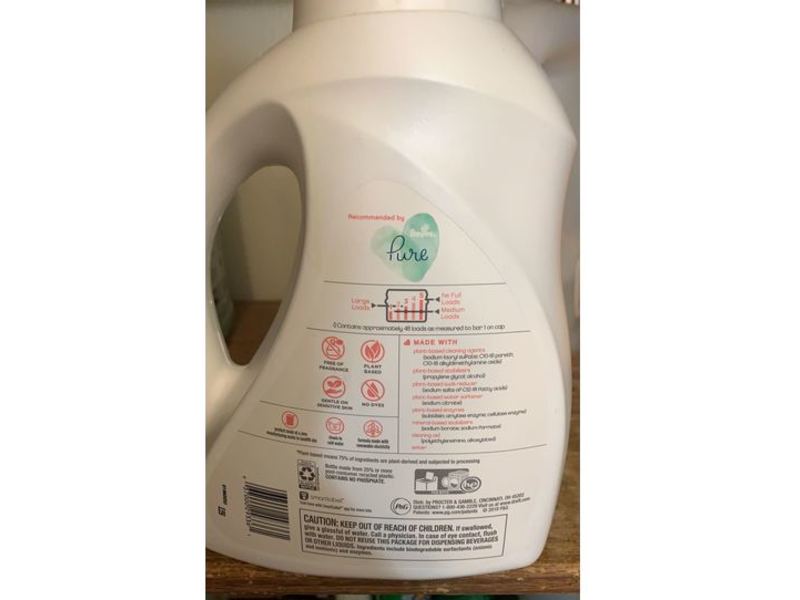 Dreft Pure Gentleness Detergent, Fragrance Free, 48 Loads, 75 fl oz/2.21 L