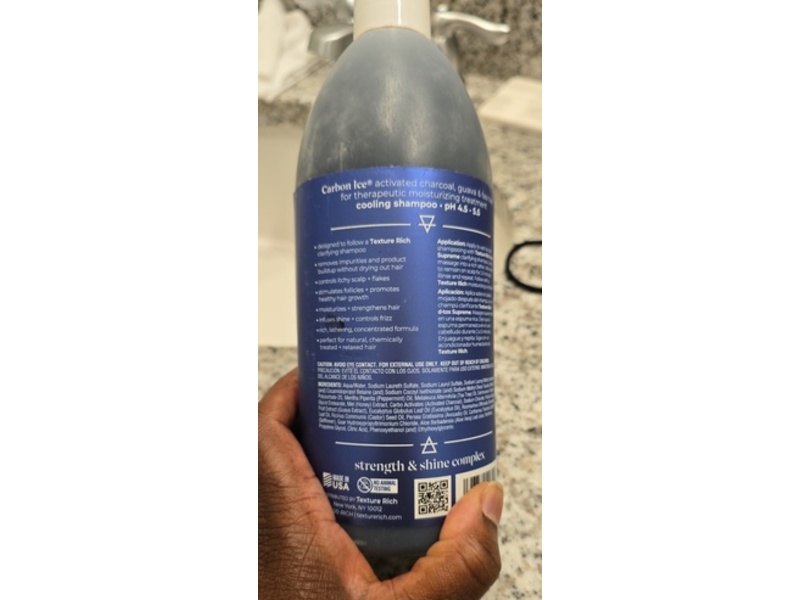 Texture Rich Carbon Ice Cooling Shampoo, 28.5 fl oz/843 mL