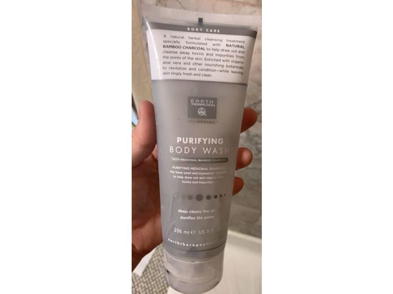 Earth Therapeutics Purifying Body Wash, Bamboo Charcoal, 8 fl oz/236 mL
