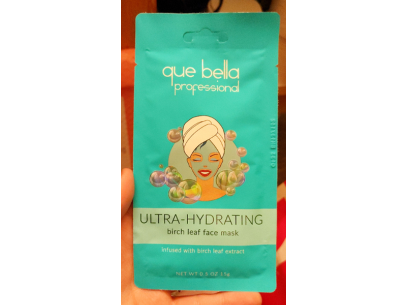 Que Bella Professional Ultra Hydrating Face Mask, Birch Leaf Extract, 0.5 oz/15 g