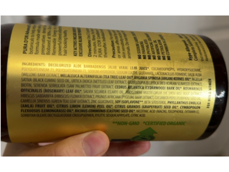 Pura D'or Advanced Therapy Shampoo, 16 fl oz/473 mL