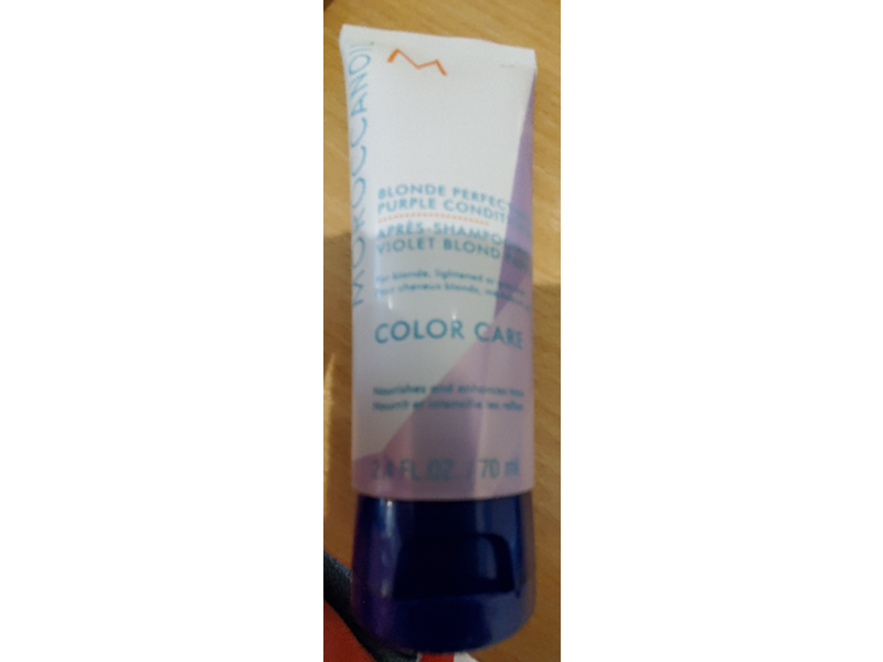 Moroccanoil Color Care Blonde Perfecting Purple Conditioner, 2.4 fl oz/70 mL