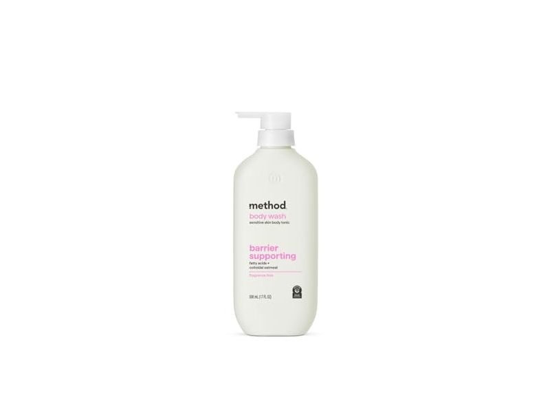Method Barrier Supporting Body Wash, Fatty Acids + Colloidal Oatmeal Fragrance Free, 17 fl oz/506 mL