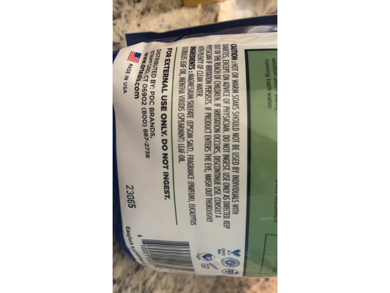 Dr Teal's Pure Epsom Salt Soaking Solution, Relax & Relief, Eucalyptus & Spearmint, 3.175 kg