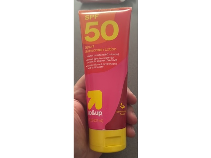 Up&Up Sport Sunscreen Lotion, SPF 50, 8 fl oz/237 mL