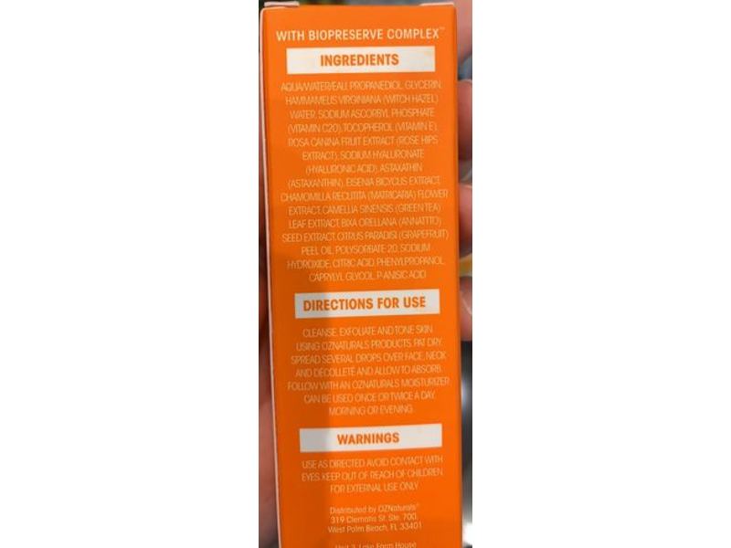 OZNaturals Vitamin C Facial Serum, 1 fl oz/30 mL